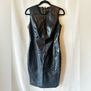 NEW Calvin Klein faux leather dress